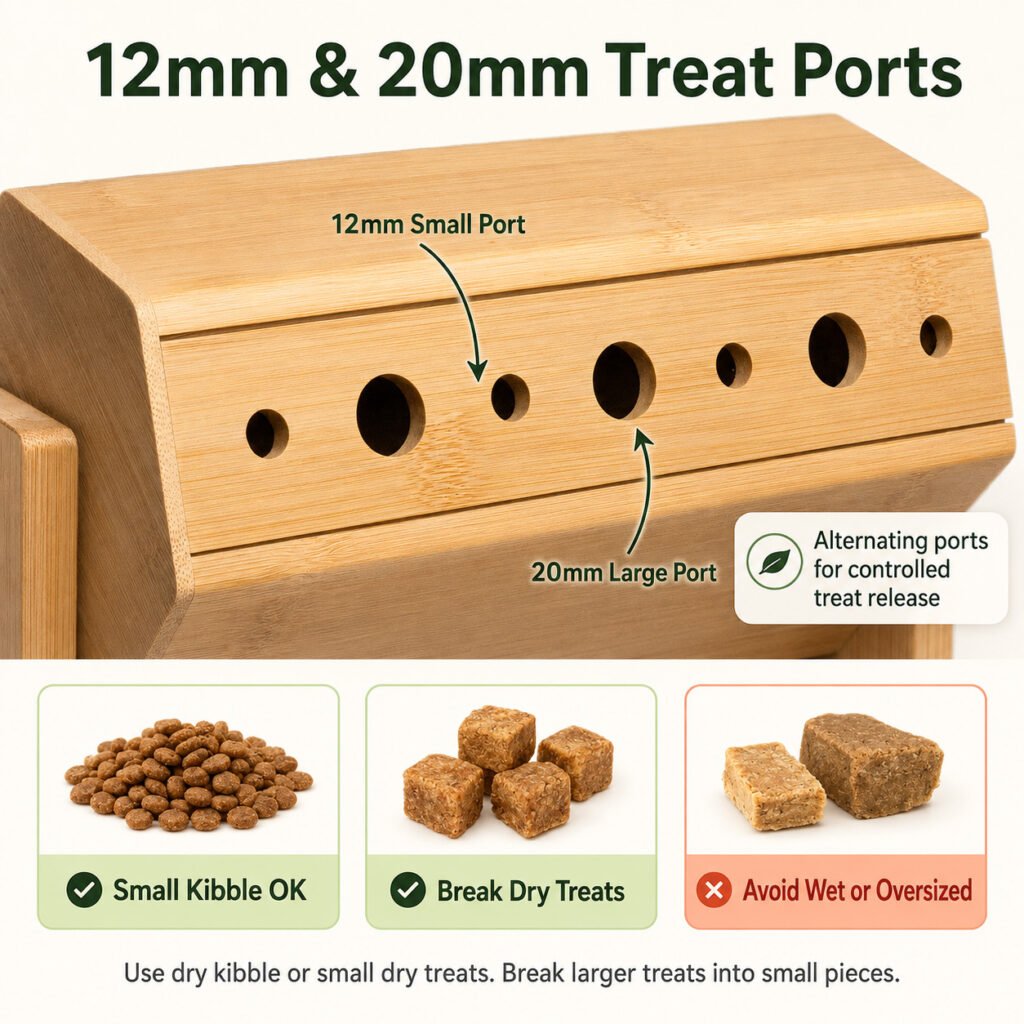 Wagoliruna dog nail scratch board treat ports for small kibble and dry treats